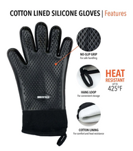 Load image into Gallery viewer, Cloth Lined Silicone Gloves
